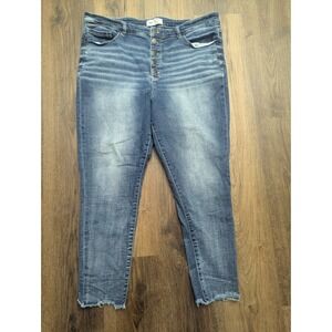 BKE Parker Jeans‎ Womens 36 Blue Universal Fit High Rise Ankle Skinny Distressed